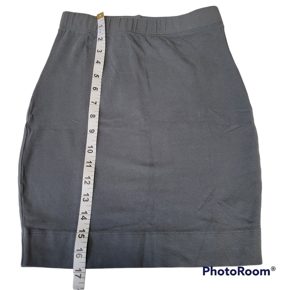 Revolve LAmade Dark Grey Simple Pull On High Waist Mini Skirt - Picture 3 of 6